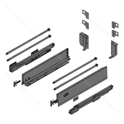 Creobox 500 - FLEXSET,2okrúhly reling, antracit / DTC