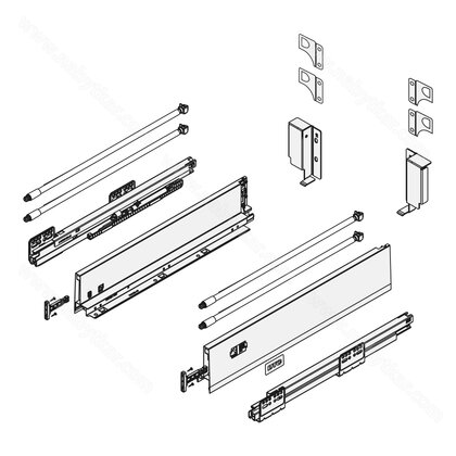 Creobox 500 - FLEXSET,2okrúhly reling, biely / DTC