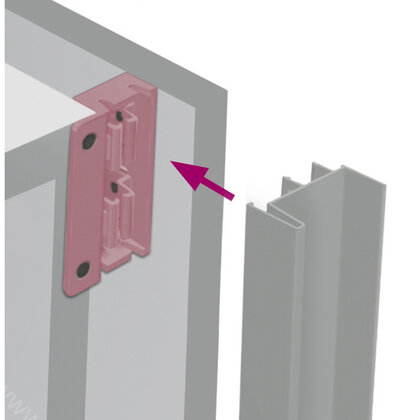 Gripless - klip k zvislému jednostrannému profilu S160