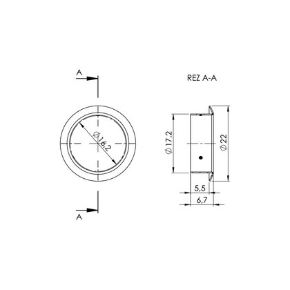 Rozeta zámku 16,5 mm / Lehmann