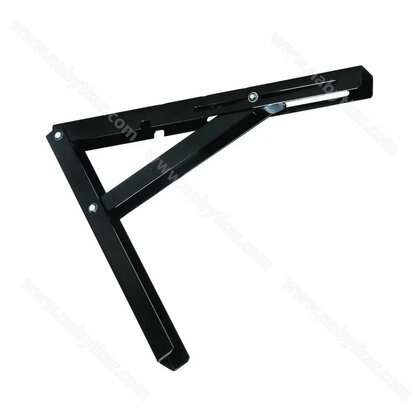 Uholník sklápací pre velké zaťaženie 70 kg, 560x580 mm, čierny  / LC Uholník sklápací pre velké zaťaženie 70 kg, 560x580 mm, čierny  / LC