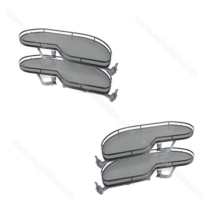 Erg.roh.kôš NUVO II.pre 1000 mm,  2 pol. antracit s tlmením