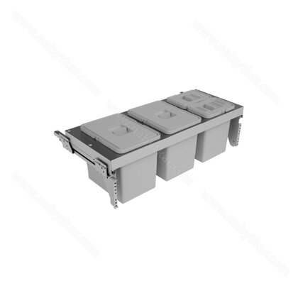 Odp. kôš 700B, pre š: 900mm, s tlm a uch na dvier,860-868x465x300,42l.antracit rám-koš sivý / SIGE Odp. kôš 700B, pre š: 900mm, s tlm a uch na dvier,860-868x465x300,42l.antracit rám-koš sivý / SIGE