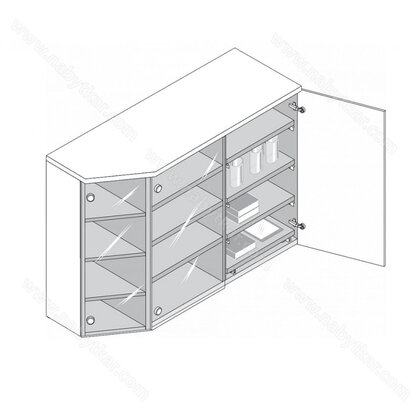 Záves naložený na sklo 94°  75T4100 / Blum