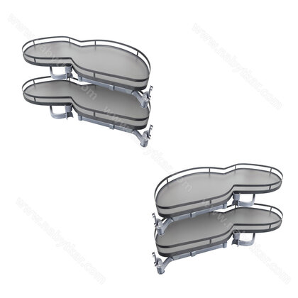 Erg.roh.kôš NUVO II.pre 900 mm,  2 pol. antracit s tlmením