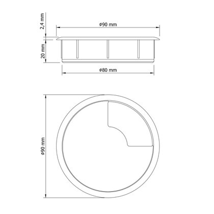 Prechodka kábla ø 80 plast Prechodka kábla ø 80 plast