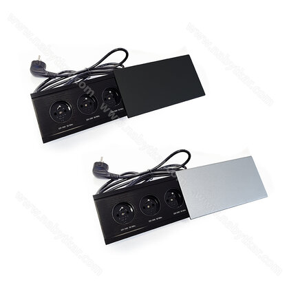 Stolová zásuvka MODUL (195x75mm) 3Z 230V 1,8m kábel