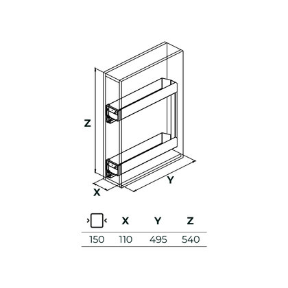 Cargo košík "20" 002 PRO LINE, bočný-s tlmením, Antracit / SIGE