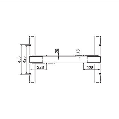Kancelárska podnož FUTURO II elektr. nastavitelná (625mm-1275mm), rovná, model 2024 / Rejs