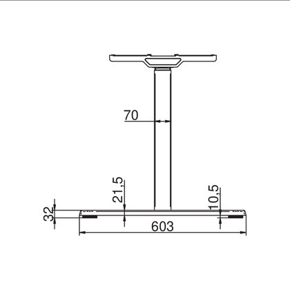 Kancelárska podnož FUTURO II elektr. nastavitelná (625mm-1275mm), rovná, model 2024 / Rejs