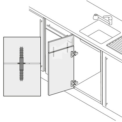 Hettich 79666 Spojovací diel pre čela VB 15 