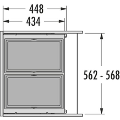 Odpadkový kôš-Cargo 600 28+28 /HAILO