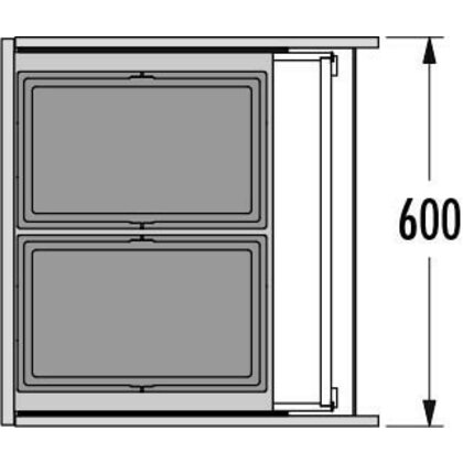 Odpadkový kôš-Triple XL 600 28+28 /HAILO