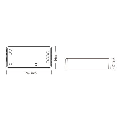 LED dialkový prijímač 3v1  RGB,RGBW,CCT 12V,WIFI+2.4G,  biely