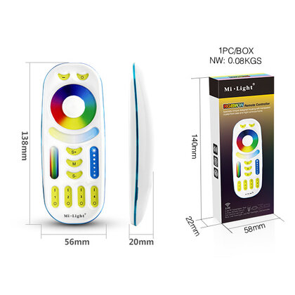 LED  ovládač RGB+CCT  do rádiového prijímača  biely