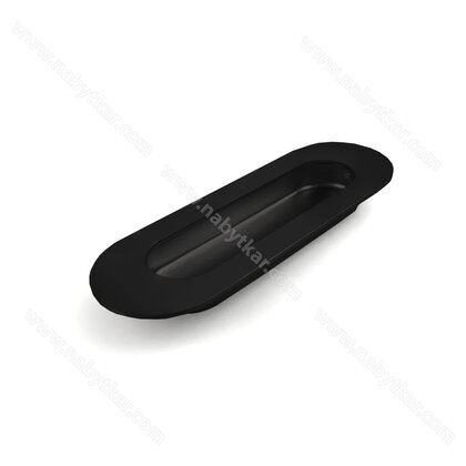 Madlo zápustné F034 120x40x12 mm, čierne mat.