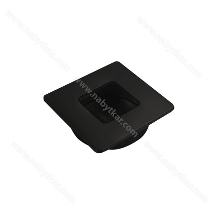 Madlo zápustné F036 40x40x12 mm, čierny mat 