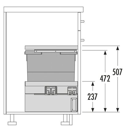 Odpadkový kôš-Cargo 300 30l / HAILO Odpadkový kôš-Cargo 300 30l / HAILO