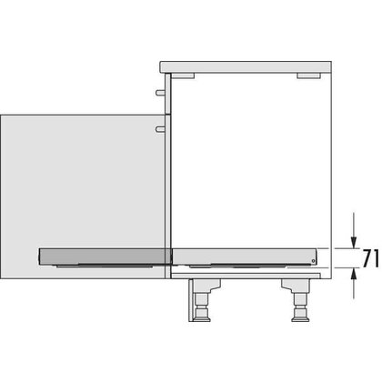 Univerzálny výsuv pre š.600 mm, max. nosnosť 40 kg, biely  / HAILO