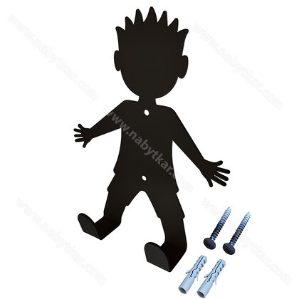 Vešiak WS44 chlapec, čierny mat / Gamet 