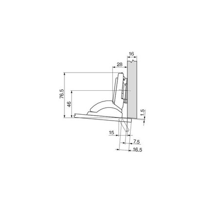 Záves Clip Top Blumotion CRISTALLO 71B4500C ONYX pre skl. dvierka /Blum