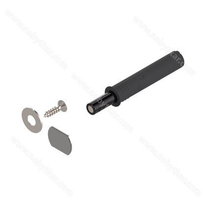 TIP-ON - tlmič s magnet a samol.platničkou,krátky typ, 956.1004 karbónová čierna /Blum