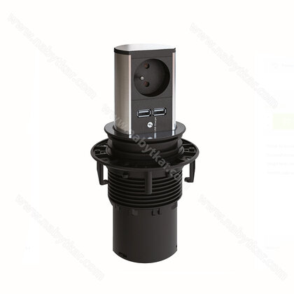 Stol.vyťahovacia zásuvka 928.020 Elevator home, 1x 230V+ usb nabíjačka