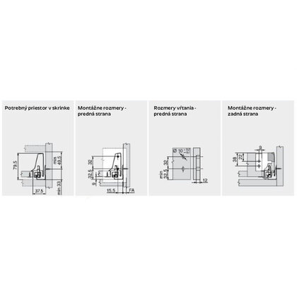 Tandembox 378N45002S 450mm Bočnica nízka "N" Ľavá a pravá, sivá