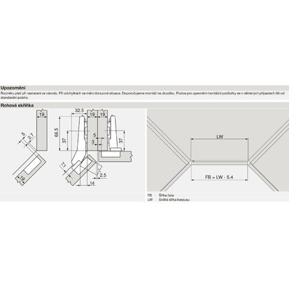 Záves CLIP TOP 45° II  78T5550 bez pružiny /Blum dopredaj