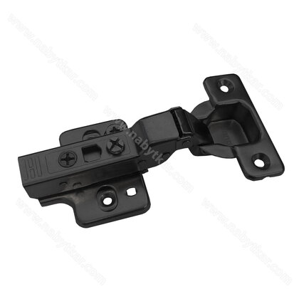 Záves Click-on Polonaložený TOP 110° s tlmením a 3D platničkou ONYX / Donalo