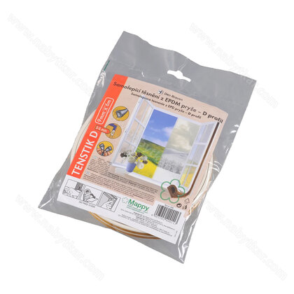 Tesniaci profil- D 9x8x6m biely EPDM (Mappy) / Den Br.