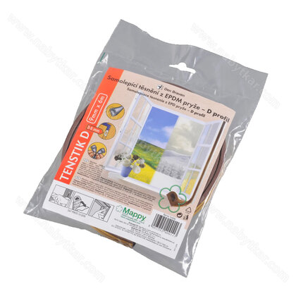 Tesniaci profil- D 9x8x6m hnedý EPDM (Mappy) / Den Br.