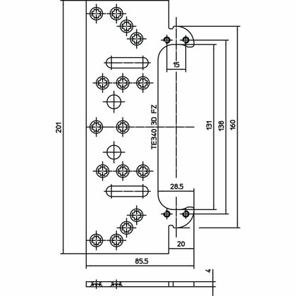 Podložka na záves Tectus TE 340 3D FZ/1 Podložka na záves Tectus TE 340 3D FZ/1