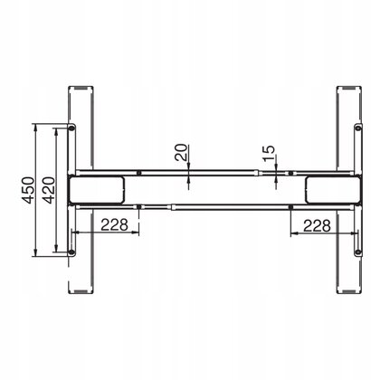 Kancelárska podnož FUTURO COMPAKT elektr. nastavitelná (685mm-1180mm), rovná, Čierna / Rejs