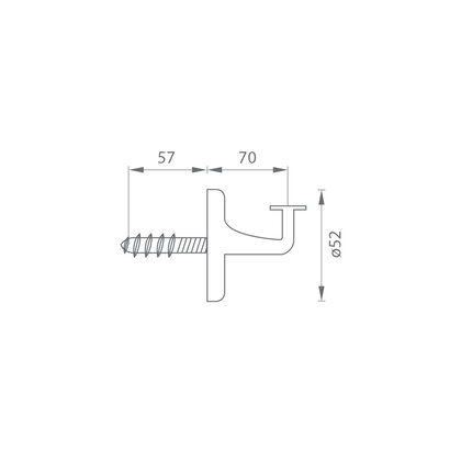 Držiak schodiskového madla STM biela lesklá
