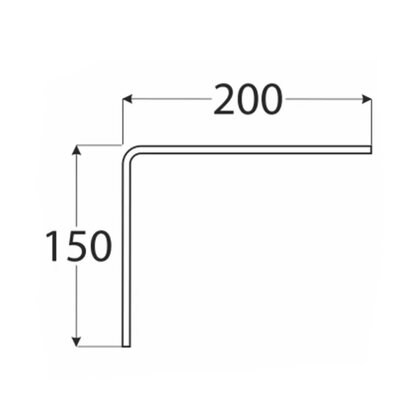 Konzola WSB200 oceľová 150 x 200 mm, čierna Konzola WSB200 oceľová 150 x 200 mm, čierna