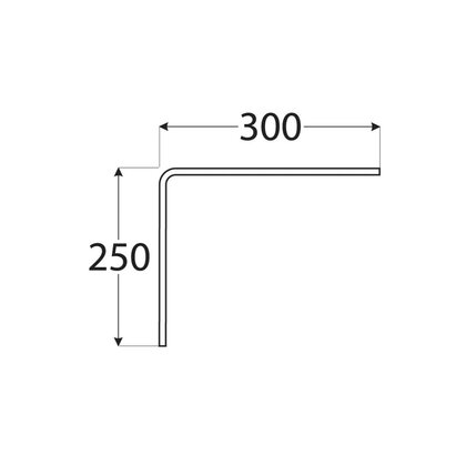 Konzola WSB200 oceľová 250 x 300 mm, čierna