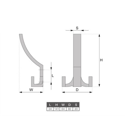 Náb.vešiak CH061 čierny mat.