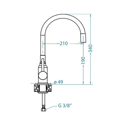 Batéria Mintas s flexibilnou hadicou , G55 beige / inox ,Alveus Batéria Mintas s flexibilnou hadicou , G55 beige / inox ,Alveus
