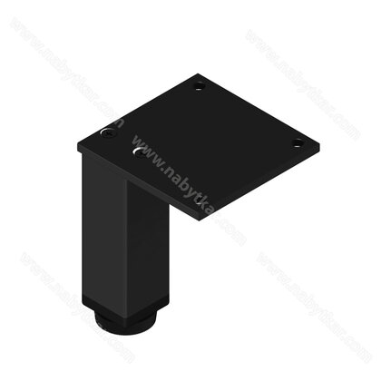 Nábytk.noha N 30X30 B 100mm, čierna s reguláciou /Zobal