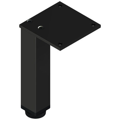 Nábytk.noha N 30X30 B 150mm, čierna s reguláciou /Zobal