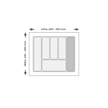 Príborník EVO 60/490 antracit 