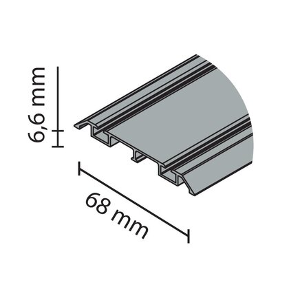 Spodná dvojkoľaj RAMA IV 88564003 3,0m čierna matná /Laguna