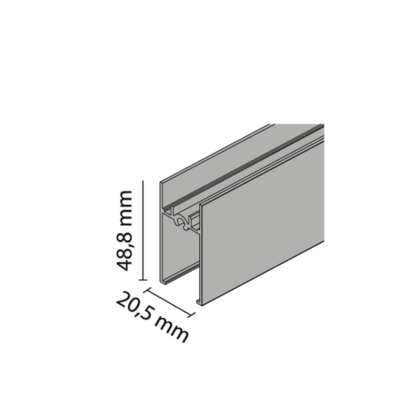 Profil vodorovný Rama , meď industrial 3m  /Laguna