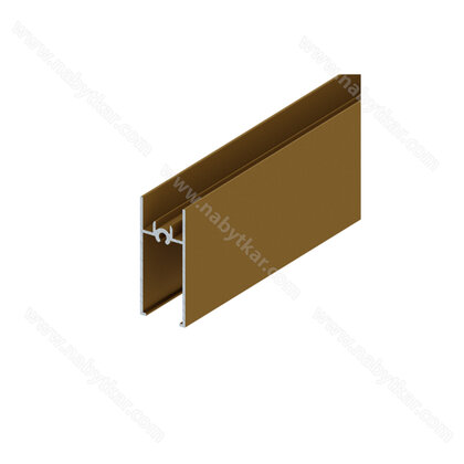 Profil vodorovný Rama , zlatý industrial 3m  /Laguna