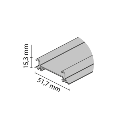 Koľaj spodná GAMA , zlatý industrial 3,0 m  /Laguna