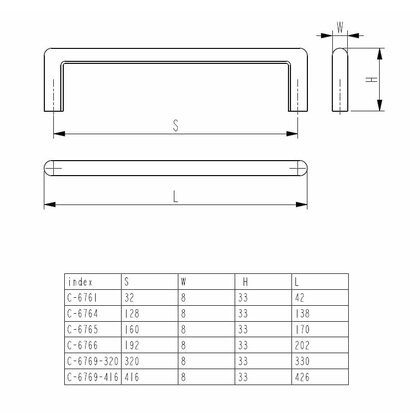 Madlo NOX C-6764 TL77 - 128 mm, zlato mat.