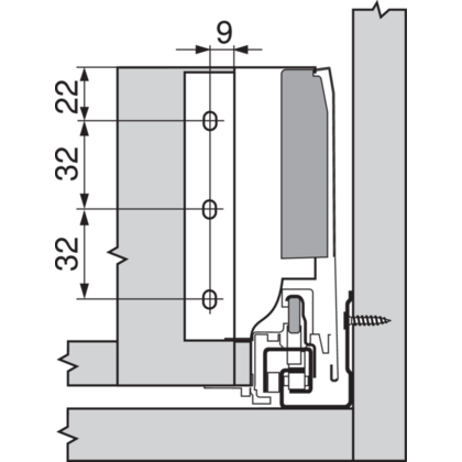 Tandembox Antaro 270mm Bočnica 378K2702SA  "K" Ľavá a pravá, biela