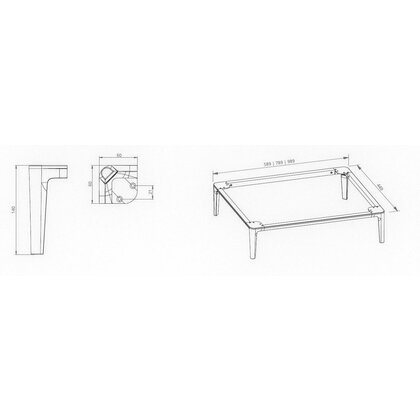 Podnož pod skrinku Z-6913-1000.P61 , čierna mat.