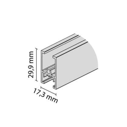 Profil horný TWIN II 88440002  2m,biela matná  /Laguna